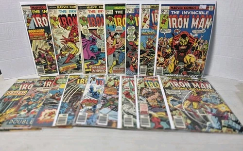 Iron Man Comic Lot 16 Books Bronze Age Marvel 1970s Invincible Iron Man Vintage