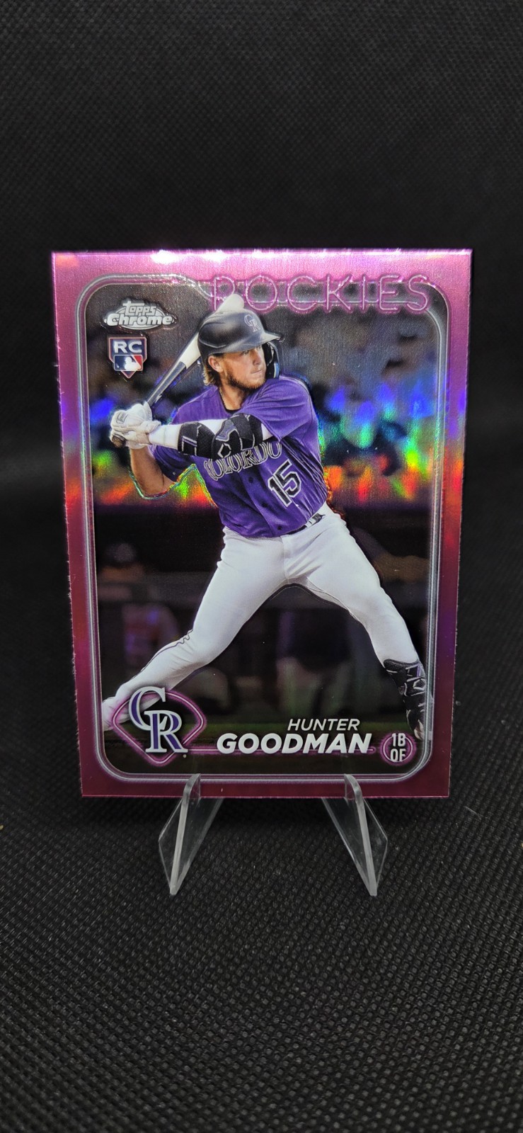 2024 Topps Chrome - Hunter Goodman #99 Pink Refractor RC! All Star!