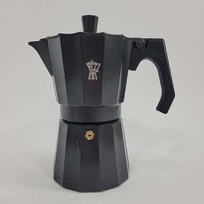  Pezzetti 6 Shot Espresso Maker Italian Alimenti Moka Pot 8.5'' PEZZ ETTI Coffee
