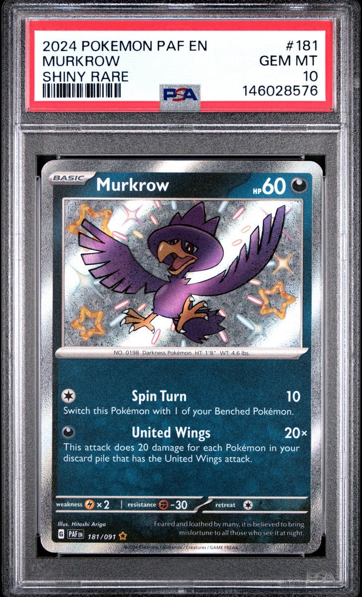 murkrow pokemon card Murkrow 181/091 SV: Paldean Fates Holo for sale online