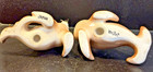 Vintage Japan Sea Lion Seal Figurines Pair w/ Whiskers Brown Mid Century — photo 7
