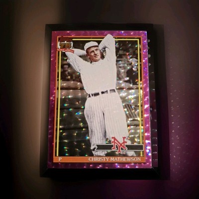 202 Topps  Christy Mathewson PINK ICE REFRACTOR - Giants 91B2-31