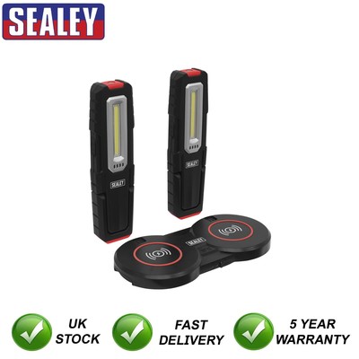 Sealey Inspektionsleuchte (x2) Doppelte kabellose Ladestation 5W COB & 1W SMD LED