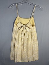 American Eagle XS Yellow Floral Tie Mini Sundress Babydoll Cottagecore