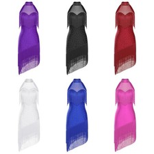 Women Dress Rumba Dancewear Fringe Costume Contemporary Tango Professional
