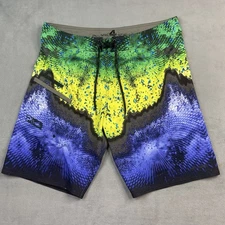Pelagic Shorts Mens 38 4 Tek Board Swim Surf Beach Fishing Dorado Finder Long