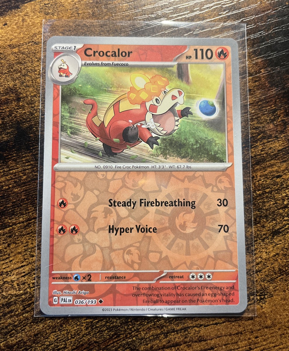 Pokmon TCG Crocalor Scarlet & Violet - Paldea Evolved 036/193 Reverse Holo... Pokmon TCG Crocalor Scarlet & Violet - Paldea Evolved 036/193 Reverse Holo...