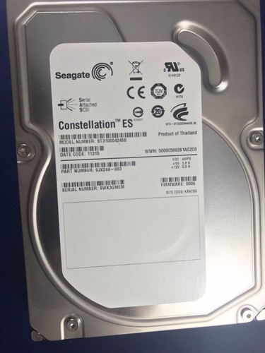 Compatible Seagate 1TB 3.5 " Festplatte ST31000424SS 9JX244-003 7.2K U/Min SAS - Picture 2 of 2
