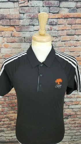 Adidas Climachill Hombres Manga Corta Negro LOGOTIPO KIAWAH Atlético Golf Polo S - Imagen 2 de 6