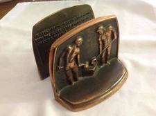 Albert Lea Foundry Bronze Vintage Bookends, Albert Lea Minnesota