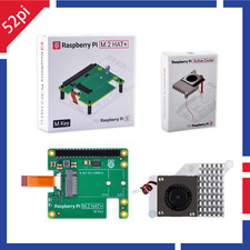 PCIe M.2 HAT with Raspberry Pi 5 Active Cooling Kit