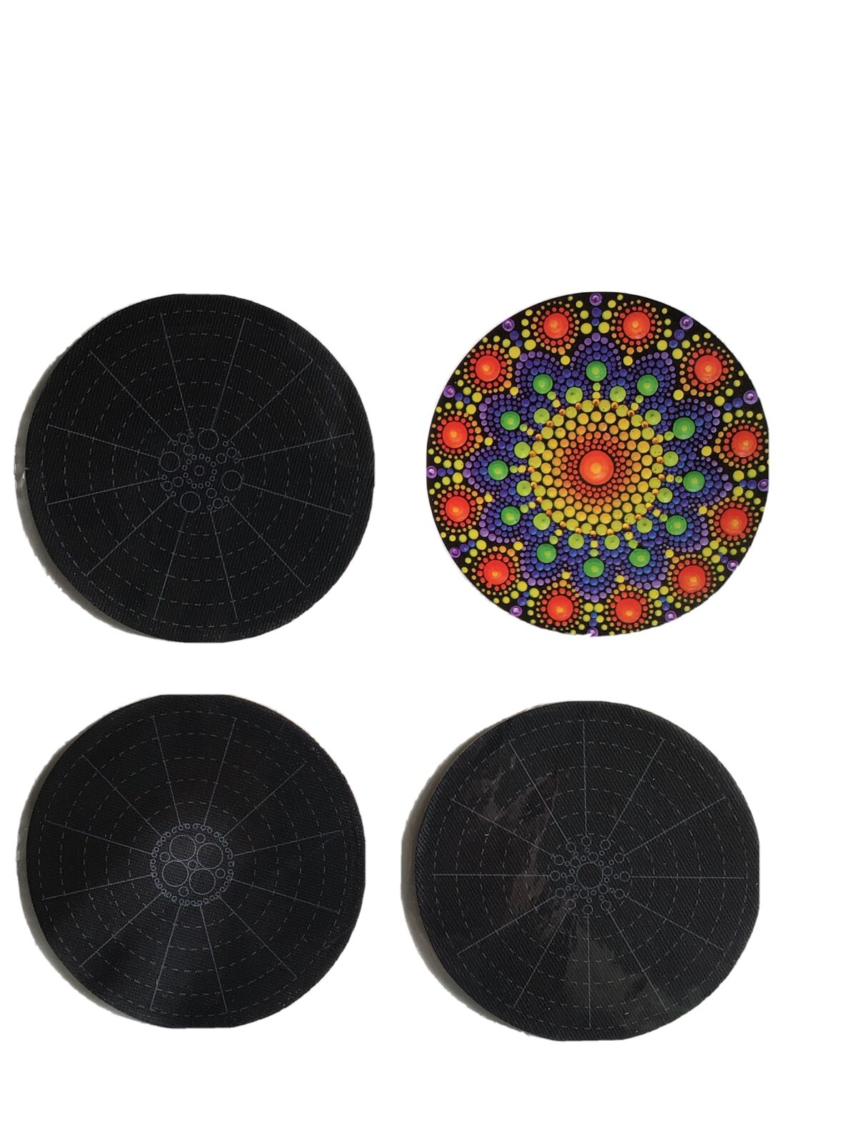 Craft Smart Mandala Painting Round Canvas Panels 4" In Package G5 for