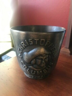 Schering Christopher Columbus 500 years vintage Pharmacy Mortar 4 1/2''