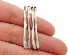 4 Pcs Stick Bar Dangle Charms Rod Antique Silver Plated jewelry Accessories