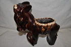 Mccoy Brown Drip Donkey Planter