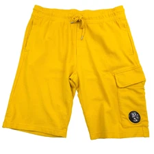 $198 CP Company Nugget Gold Light Fleece Burmuda Cargo Shorts Mens Large