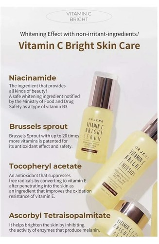 ORJENA Vitamin C Bright Emulsion Antioxidant Moisture Korean Beauty Care 100ml - Picture 3 of 5