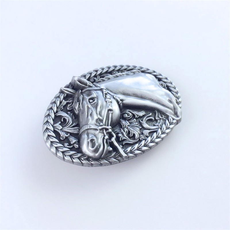 New Vintage Horse Head Western Oval belt buckle Gürtelschnalle also Stock in US