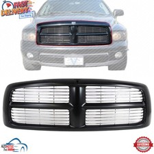New Front Grille Black Plastic For 2002-2005 Dodge Ram 1500 2500 3500 Ch1200259