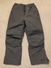 Lands End Squall Ski Snow Pants Unisex Youth 10 Grey Winter Insulated