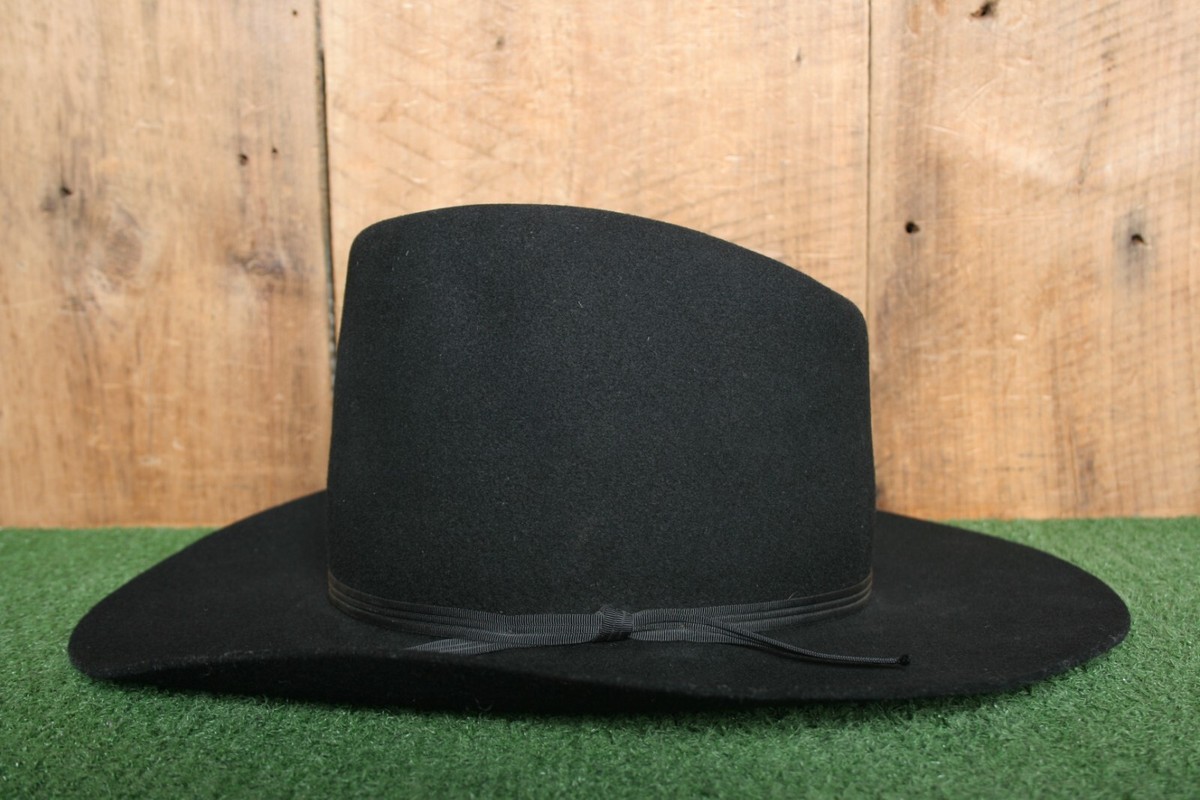 Chapeau Cowboy Rockmount 100% Laine Bleu Turquoise - Taille M - Vintage