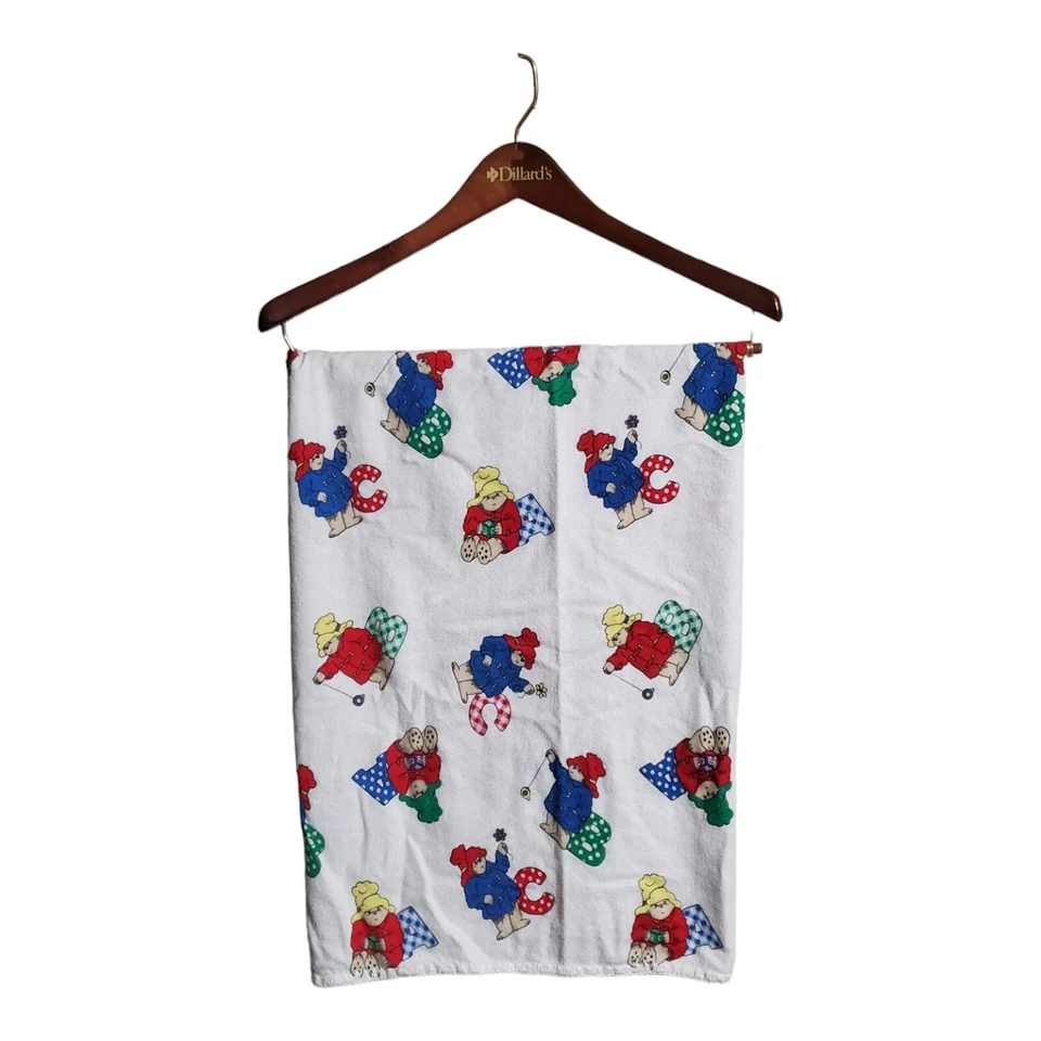 Cobertor de bebê urso Paddington feito à mão alfabeto ABC 40 x 40" cores primárias - Imagem 2 de 4