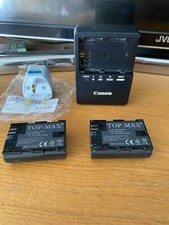 Canon LC-E6E charger & 2 x LP-E6 batteries / third party