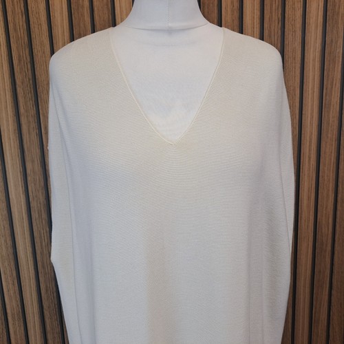 Uniqlo x Mame Kurogouchi Long Knitted Dress Oversize Cream Sleeveless V-Neck MR1 - Picture 2 of 11