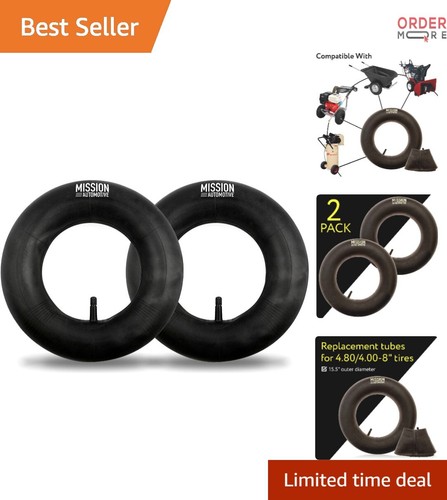 2-Pack Replacement Tire Inner Tubes 4.80/4.00-8 for Wheelbarrows Lawn Mowers