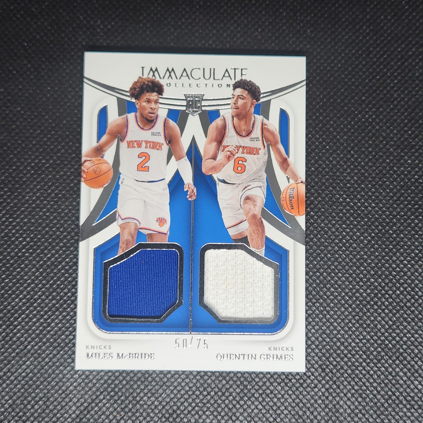 2021-22 Panini Immaculate Collection Miles McBride Quentin Grimes Rookie Patch