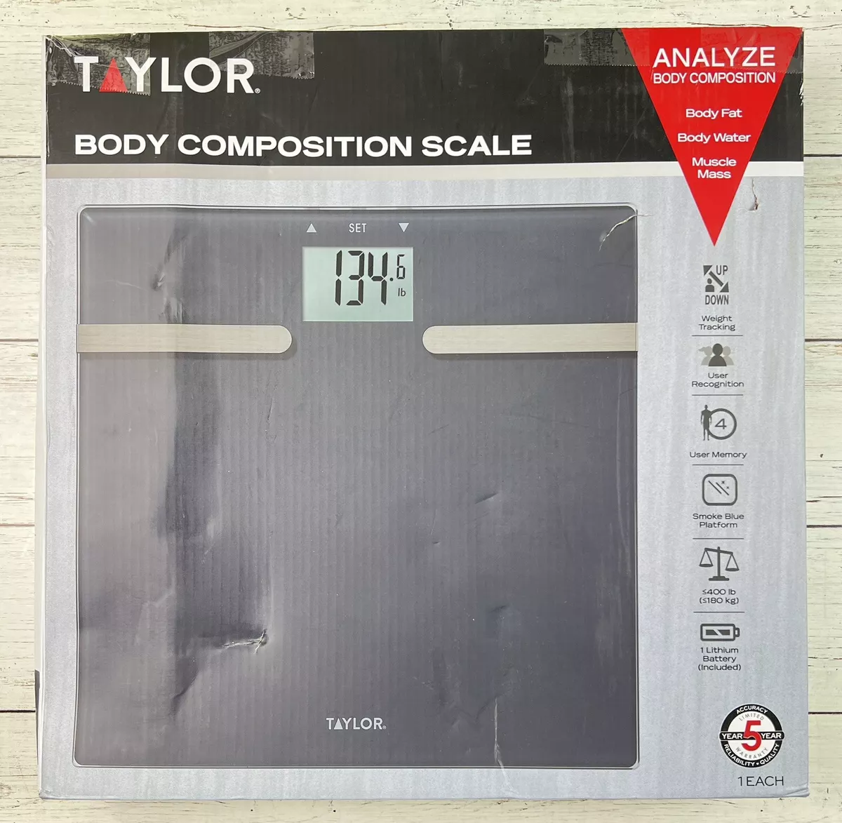 Taylor Glass Body Composition Scale - New