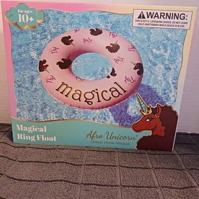 39'' Afro Unicorn unique Divine. Magical Ring Float Brand New 