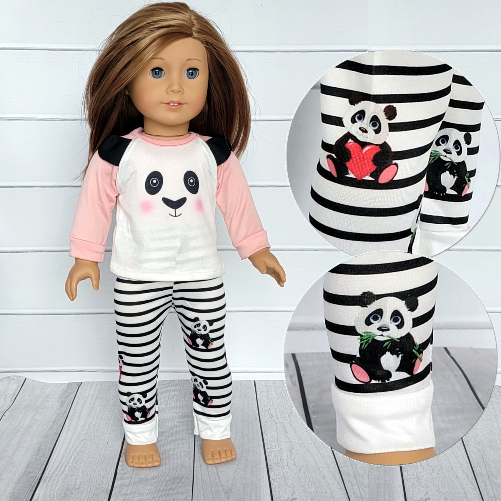 Pajamas with Panda Bears for 18 American Girl Dolls-image