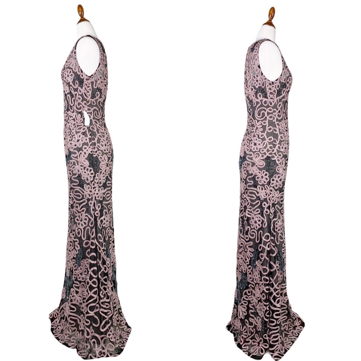 Js collections beaded mesh mermaid gown sales