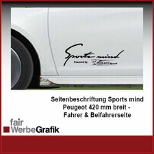Peugeot Sports Mind Aufkleber Peugeot Logo Sport Löwe 206 207 #