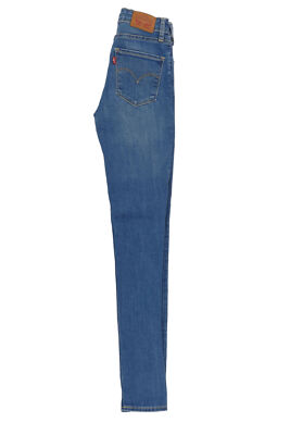 Levis 721 High Rise Skinny Damen Jeans Hose W25 L32 25/32 blau gerade Stretch