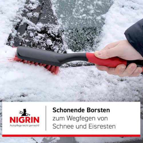 Nigrin Eiskratzer Auto Mit Schneebesen, Ergonomischer Rutschfester Softgriff, Au-image