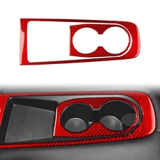 For Hyundai Veloster 2012-17 Red Carbon Fiber Rear Water Cup Holder Panel Cover