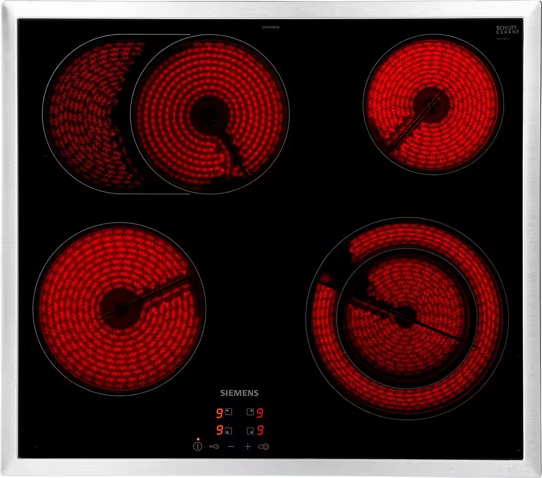 Elektro Kochfeld Herdplatte SCHOTT CERAN® 60cm Touch - Siemens iQ300 ET645HN17E