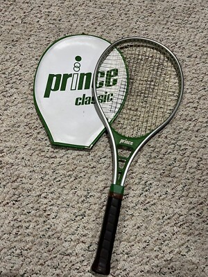 Raquette de tennis VINTAGE Prince Classic 4 3/8 Grip Excellente avec poignée et housse d'origine - France