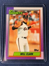 1990 Topps WILL CLARK San Francisco Giants Baseball Card #100 MINT in toploader