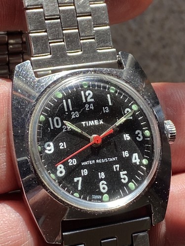 Orologio TIMEX MILITARE VINTAGE QUADRANTE NERO | eBay