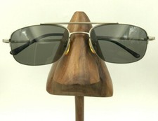 Vintage OCL Fitche 332S Silver Metal Half-Rimmed Pilot Sunglasses FRAMES ONLY