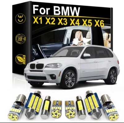 Pack Intérieur LED pour BMW M Serie X5 E70 X6 E71 Kit Ampoule Blanc 12 pcs - Photo 1/3