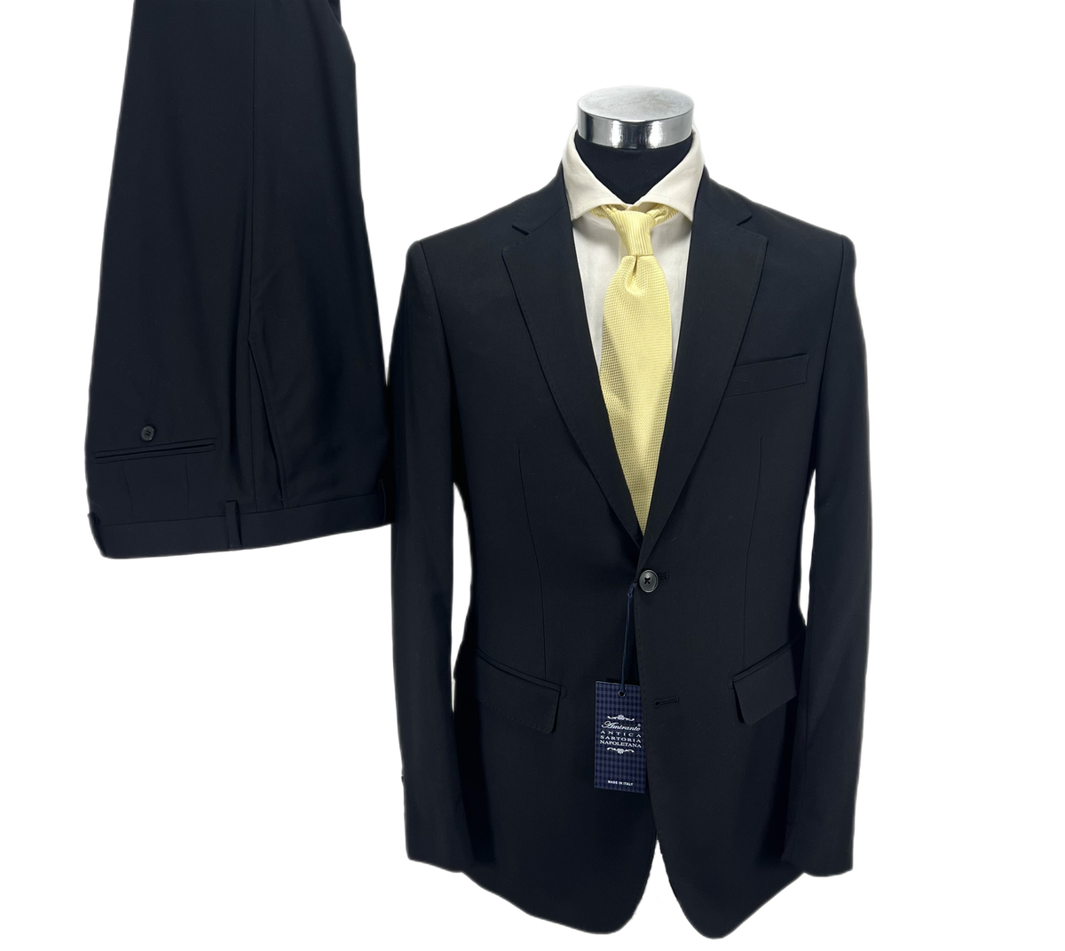 Abito uomo sartoriale Antica Sartoria Napoletana bottoni nero