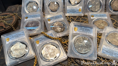 ATOCHA 1622 SHIPWRECK FISHER COA BOLIVIA 8 REALES PIRATE SILVER