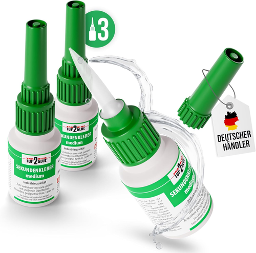 Sekundenkleber Extra Stark Mittelviskos 20G - Cyanacrylat Kleber Wasserfest, Pfl