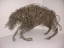 vintage mid century metal wire art bull sculpture figure 13