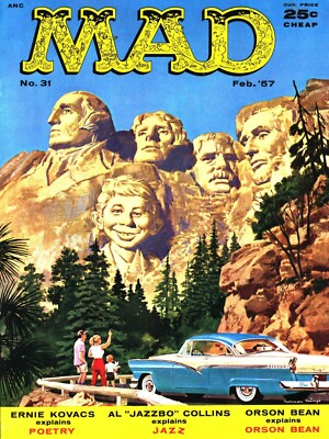 1957 Mad Magazine #31 NEW Metal Sign: Mount Rushmore Theme | eBay display picture 1