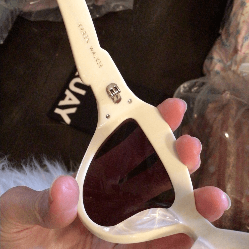 NEW! Karen Walker Bow Wow ivory sunglasses | eBay display picture 1